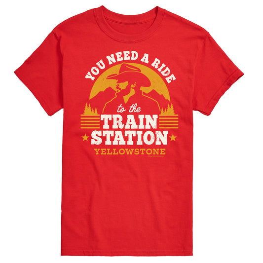 Yellowstone - You Need A Ride To The Train Station - Men's Short Sleeve Graphic T-Shirt