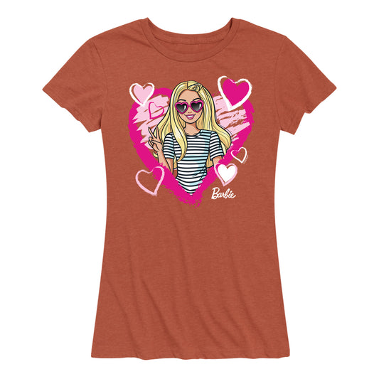 Barbie - Sketchy Hearts Barbie - Women's Short Sleeve Graphic T-Shirt