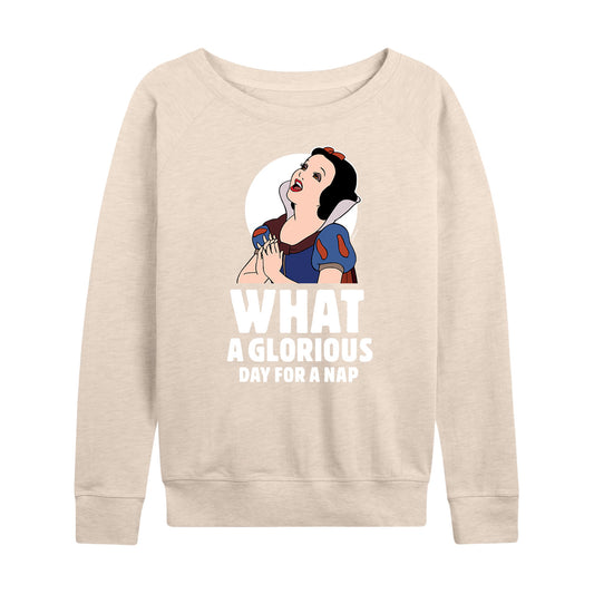 Disney Princess - Snow White Nap - Women's Lightweight French Terry Long Sleeve Shirt