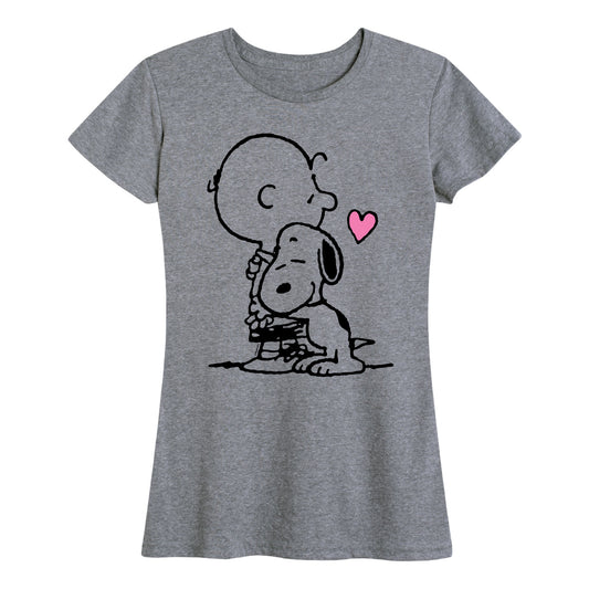 Peanuts - Snoopy Charlie Brown Hug - Women's Short Sleeve Graphic T-Shirt