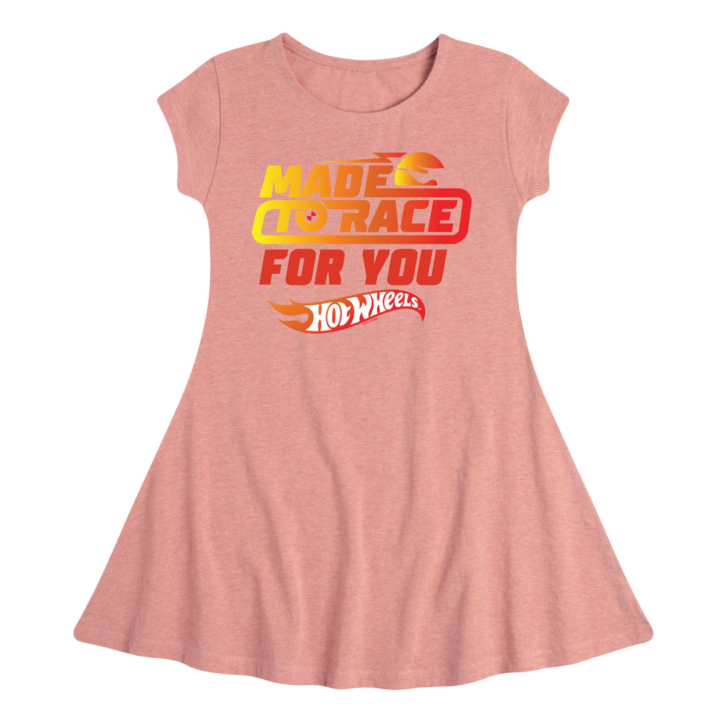 Hot Wheels - Valentine's Made to Race - Toddler And Youth Girls Fit And Flare Dress