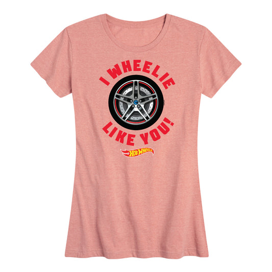 Hot Wheels - Valentine's I Wheelie Like You - Women's Short Sleeve Graphic T-Shirt