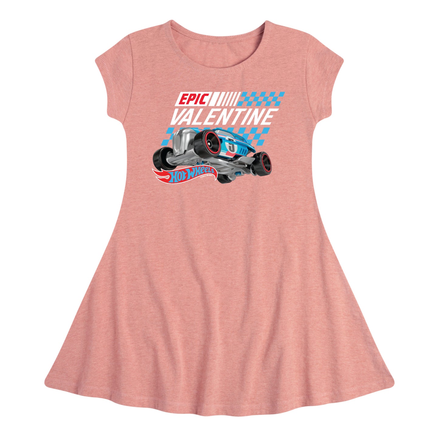 Hot Wheels - Valentine's Epic - Toddler And Youth Girls Fit And Flare Dress