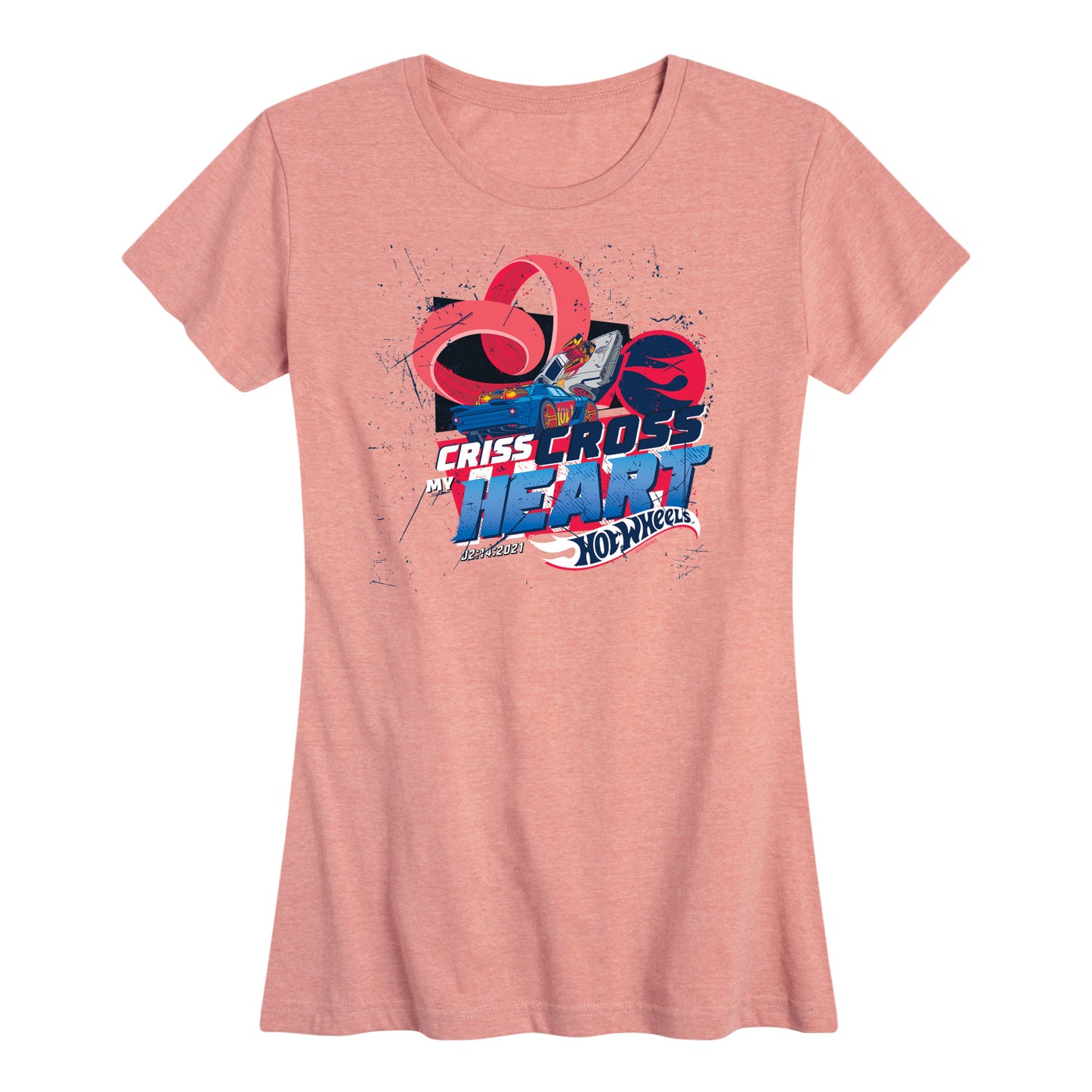 Hot Wheels - Criss Cross Heart - Women's Short Sleeve Graphic T-Shirt