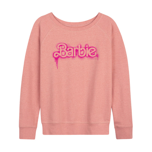 Barbie - Spray Painted Dripping - Women's Lightweight French Terry Long Sleeve Shirt