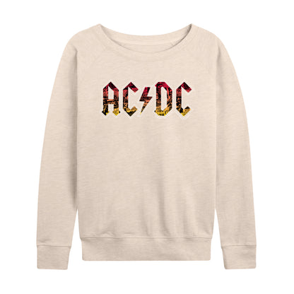 ACDC - Poster Texture - Women's Lightweight French Terry Long Sleeve Shirt