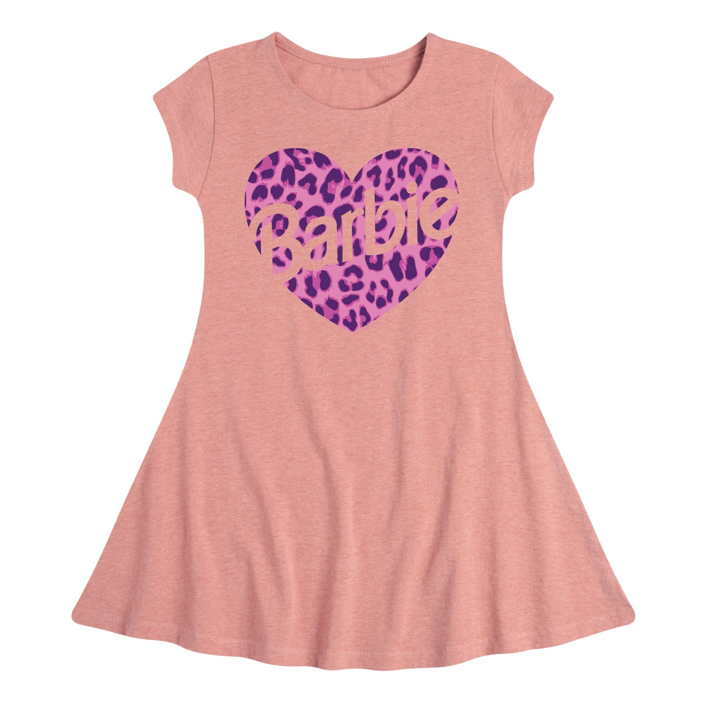Barbie - Leopard Heart - Classic Barbie - Toddler And Youth Girls Fit And Flare Dress