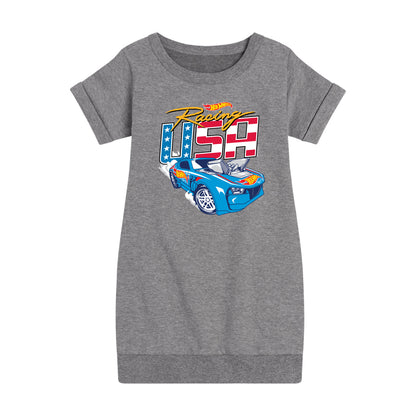 Hot Wheels - Racing USA - Toddler And Youth Girls Fleece Dress