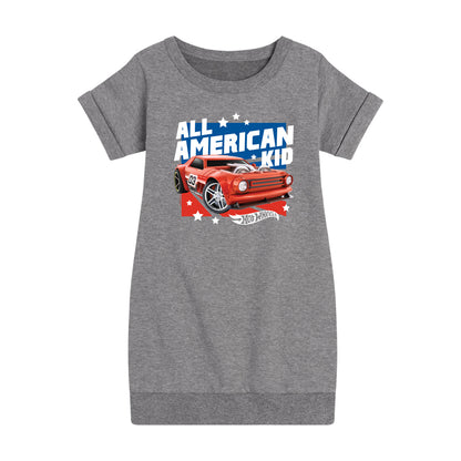 Hot Wheels - All American Kid - Toddler And Youth Girls Fleece Dress