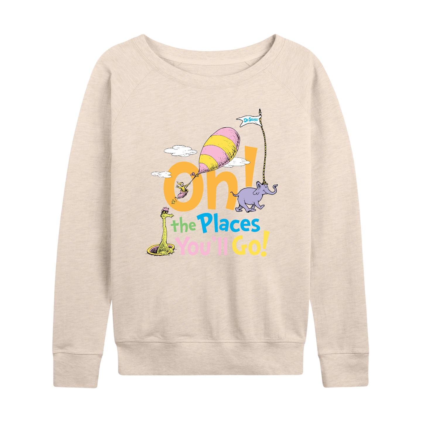 Dr. Seuss - Oh! The Places You'll Go - Women's Lightweight French Terry Long Sleeve Shirt