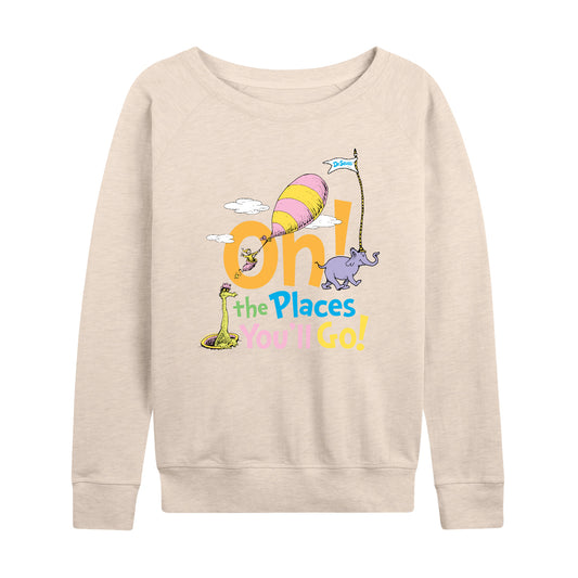 Dr. Seuss - Oh! The Places You'll Go - Women's Lightweight French Terry Long Sleeve Shirt