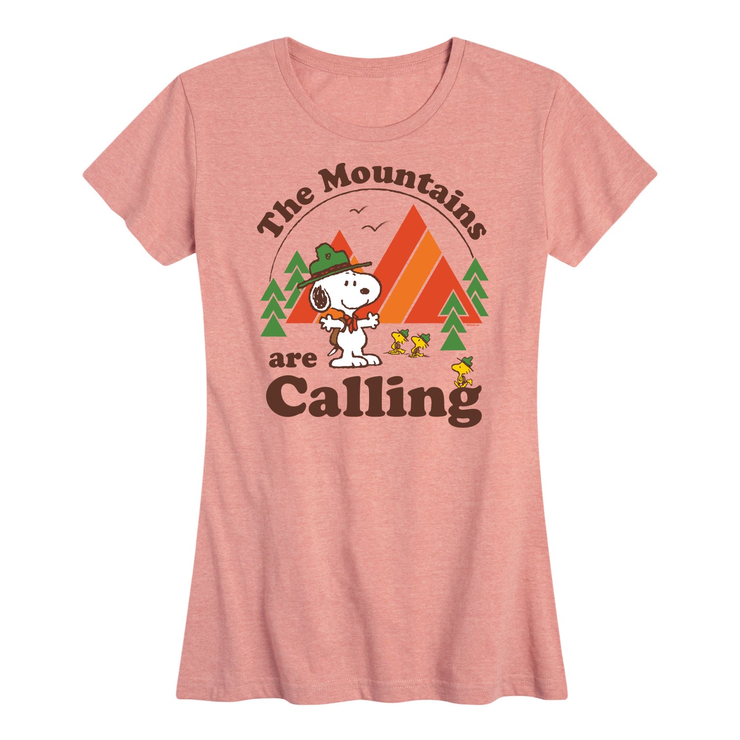 Peanuts - Mountains Are Calling - Women's Short Sleeve Graphic T-Shirt