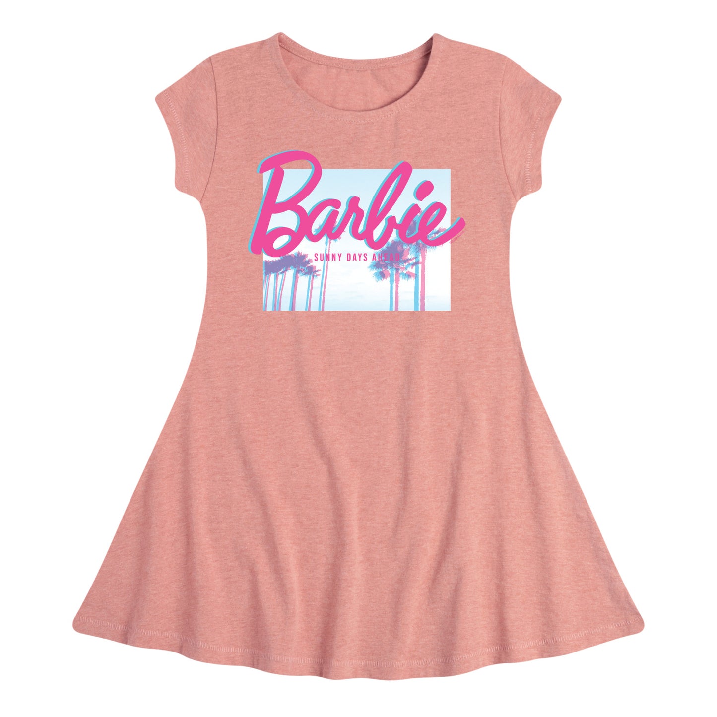 Barbie - Sunny Days Ahead - Glitch - Toddler And Youth Girls Fit And Flare Dress