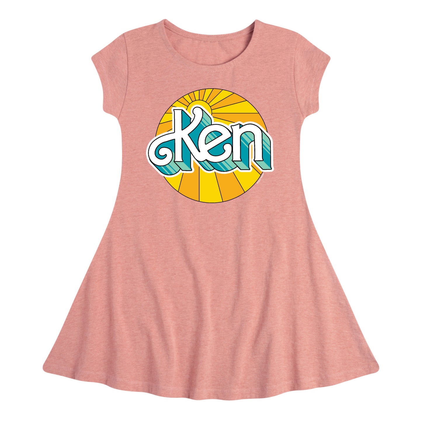 Barbie - Ken - Sun Shining Bright - Toddler And Youth Girls Fit And Flare Dress