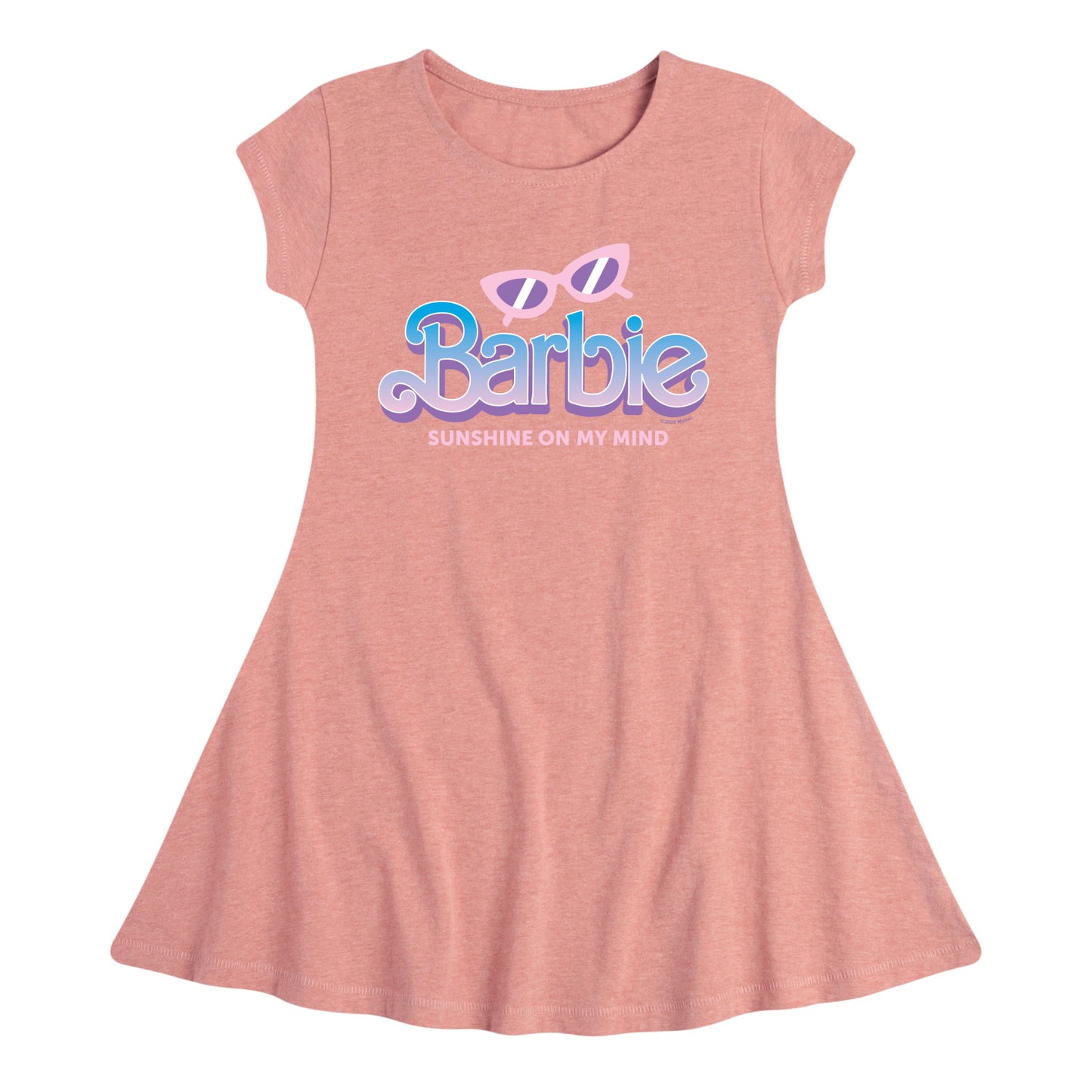 Barbie - Sunglasses and Sun - Sunshine On My Mind - Toddler And Youth Girls Fit And Flare Dress