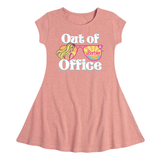 Barbie - Out of Office - Seeing Sunsets and Beaches - Toddler And Youth Girls Fit And Flare Dress