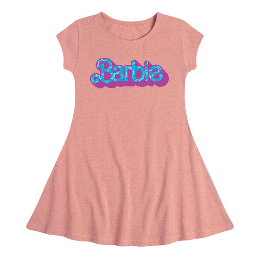 Barbie - Pool Water Reflection - Toddler And Youth Girls Fit And Flare Dress