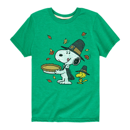 Peanuts - Thanksgiving Scene - Toddler And Youth Short Sleeve Graphic T-Shirt