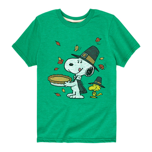Peanuts - Thanksgiving Scene - Toddler And Youth Short Sleeve Graphic T-Shirt