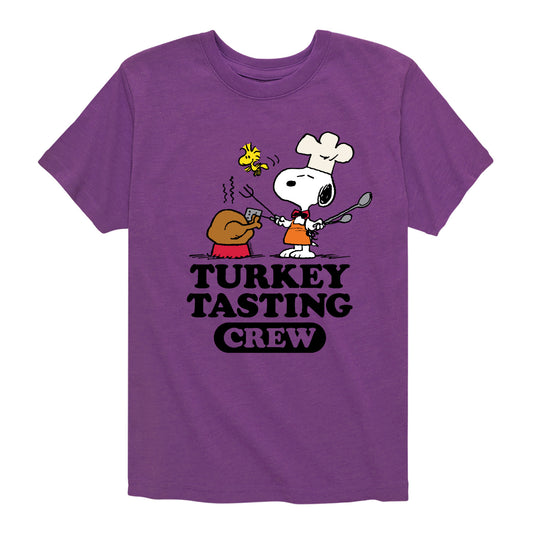 Peanuts - Turkey Tasting Crew - Toddler And Youth Short Sleeve Graphic T-Shirt