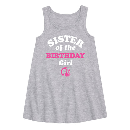 Barbie - Sister of The Birthday Girl - Toddler and Youth Girls A-line Dress