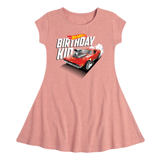 Hot Wheels - Birthday Kid - Toddler And Youth Girls Fit And Flare Dress