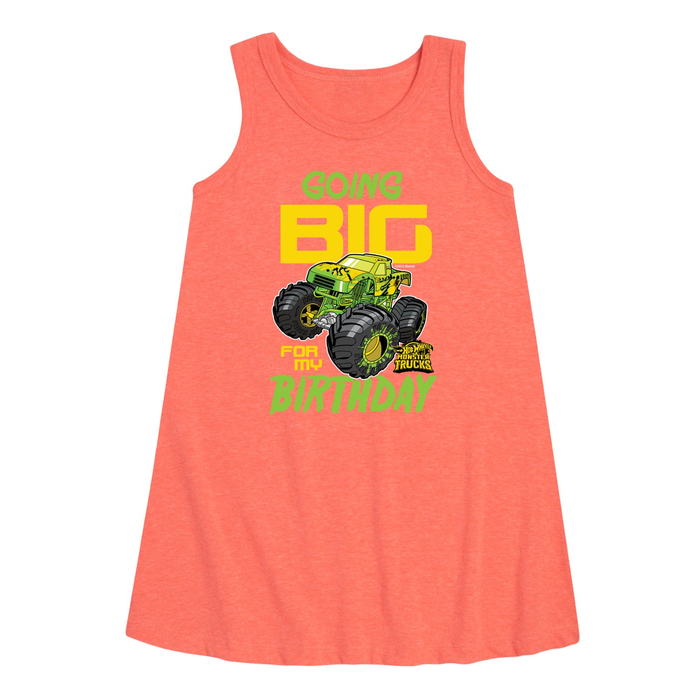 Hot Wheels - Going Big For My Birthday - Toddler And Youth Girls A-line Dress
