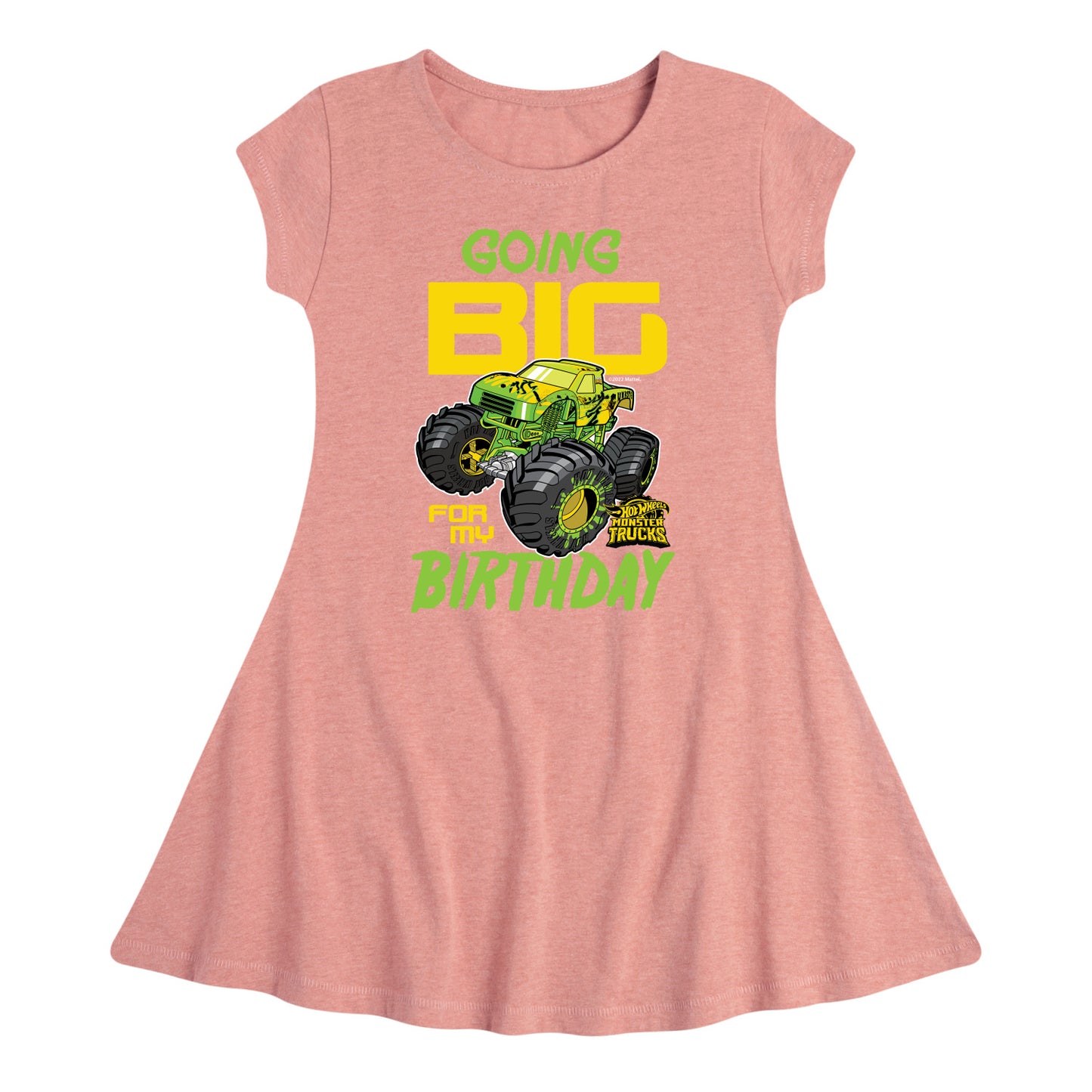 Hot Wheels - Going Big For My Birthday - Toddler And Youth Girls Fit And Flare Dress