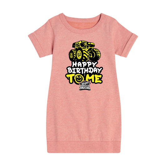Hot Wheels - Happy Birthday To Me - Toddler And Youth Girls Fleece Dress