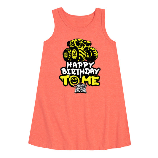 Hot Wheels - Happy Birthday To Me - Toddler And Youth Girls A-line Dress