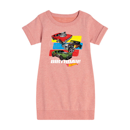 Hot Wheels - Its My Birthday - Toddler And Youth Girls Fleece Dress
