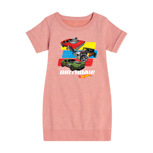 Hot Wheels - Its My Birthday - Toddler And Youth Girls Fleece Dress