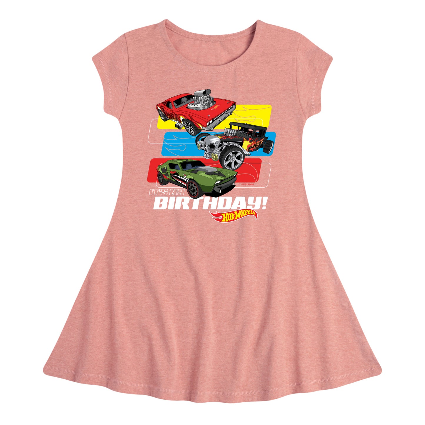 Hot Wheels - Its My Birthday - Toddler And Youth Girls Fit And Flare Dress