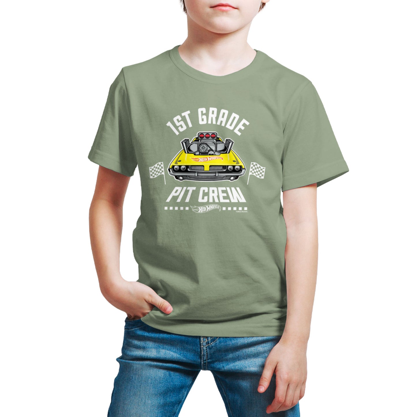 Hot Wheels - Pit Crew 1st Grade - Youth Short Sleeve Graphic T-Shirt