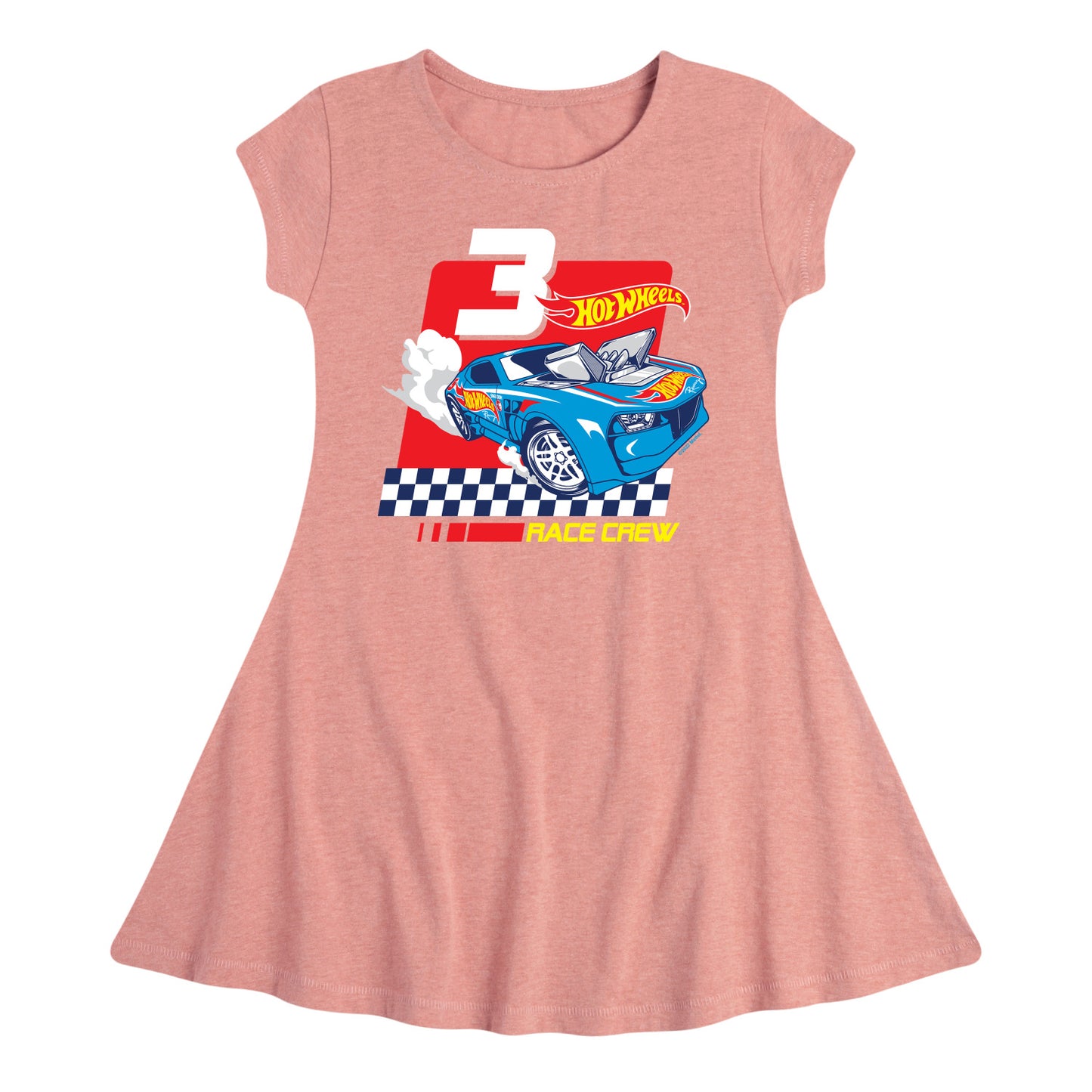 Hot Wheels - Race Crew 3 Yrs - Toddler And Youth Girls Fit And Flare Dress