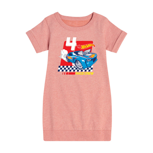Hot Wheels - Race Crew 4 Yrs - Toddler And Youth Girls Fleece Dress