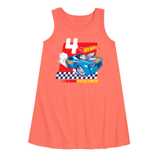 Hot Wheels - Race Crew 4 Yrs - Toddler And Youth Girls A-line Dress