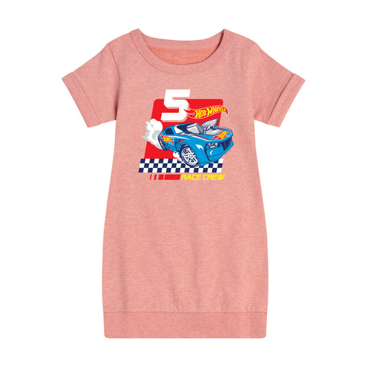 Hot Wheels - Race Crew 5 Yrs - Toddler And Youth Girls Fleece Dress