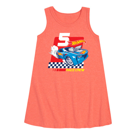 Hot Wheels - Race Crew 5 Yrs - Toddler And Youth Girls A-line Dress