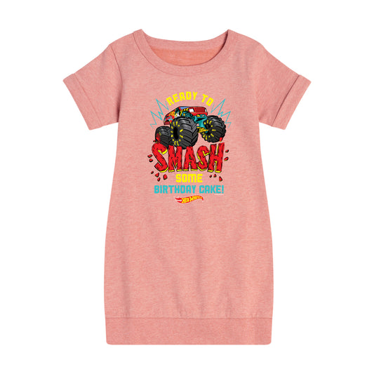 Hot Wheels - Ready To Smash Cake - Toddler And Youth Girls Fleece Dress