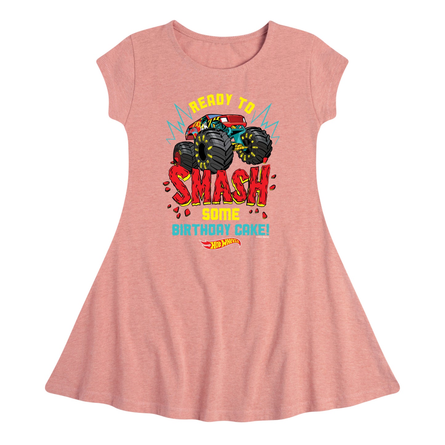 Hot Wheels - Ready To Smash Cake - Toddler And Youth Girls Fit And Flare Dress