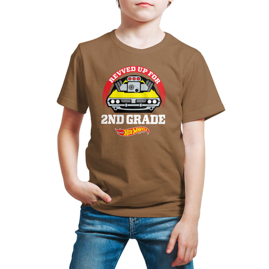 Hot Wheels - Revved Up For 2nd Grade - Youth Short Sleeve Graphic T-Shirt