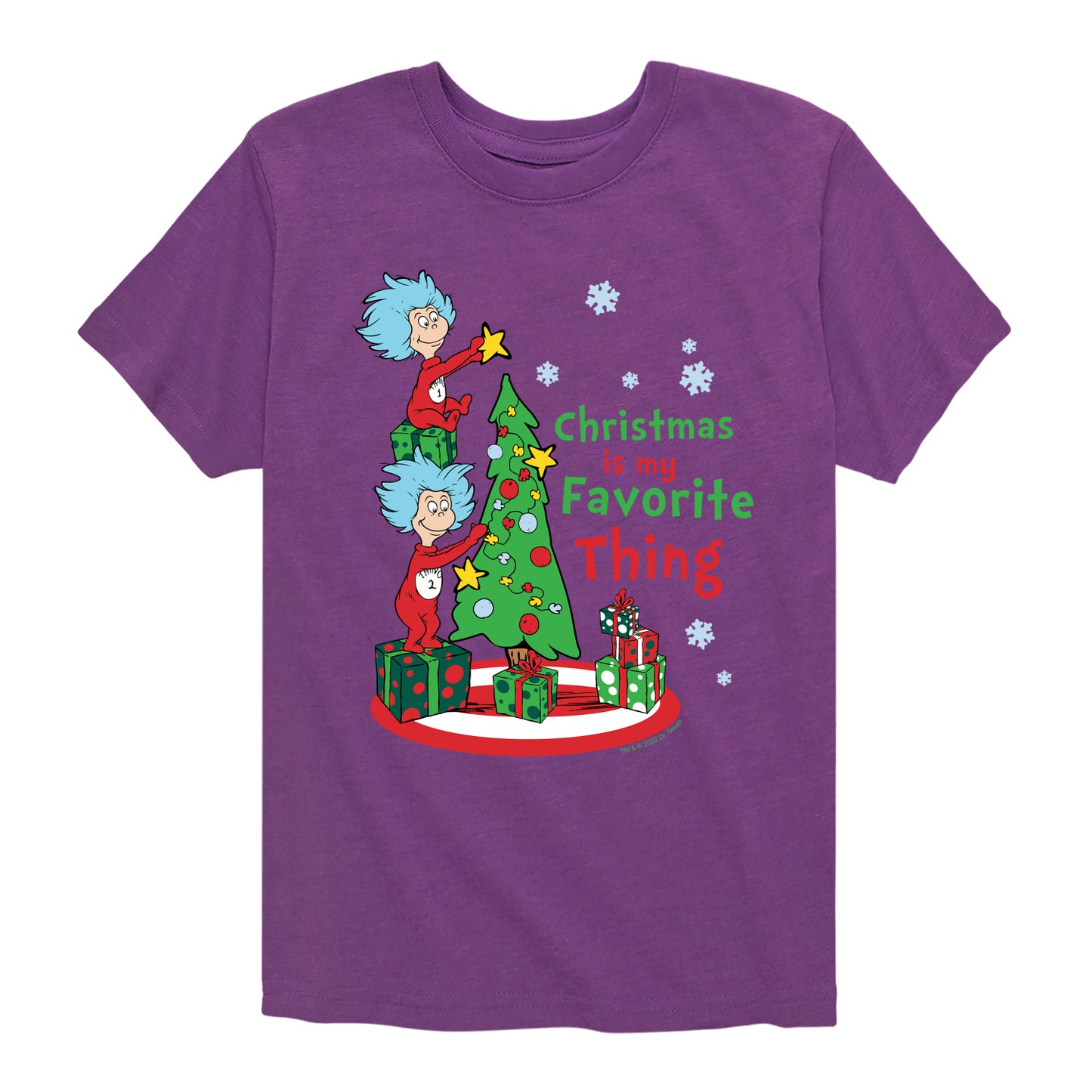 The Cat in the Hat - Christmas Is A Family Thing - Toddler And Youth Short Sleeve Graphic T-Shirt