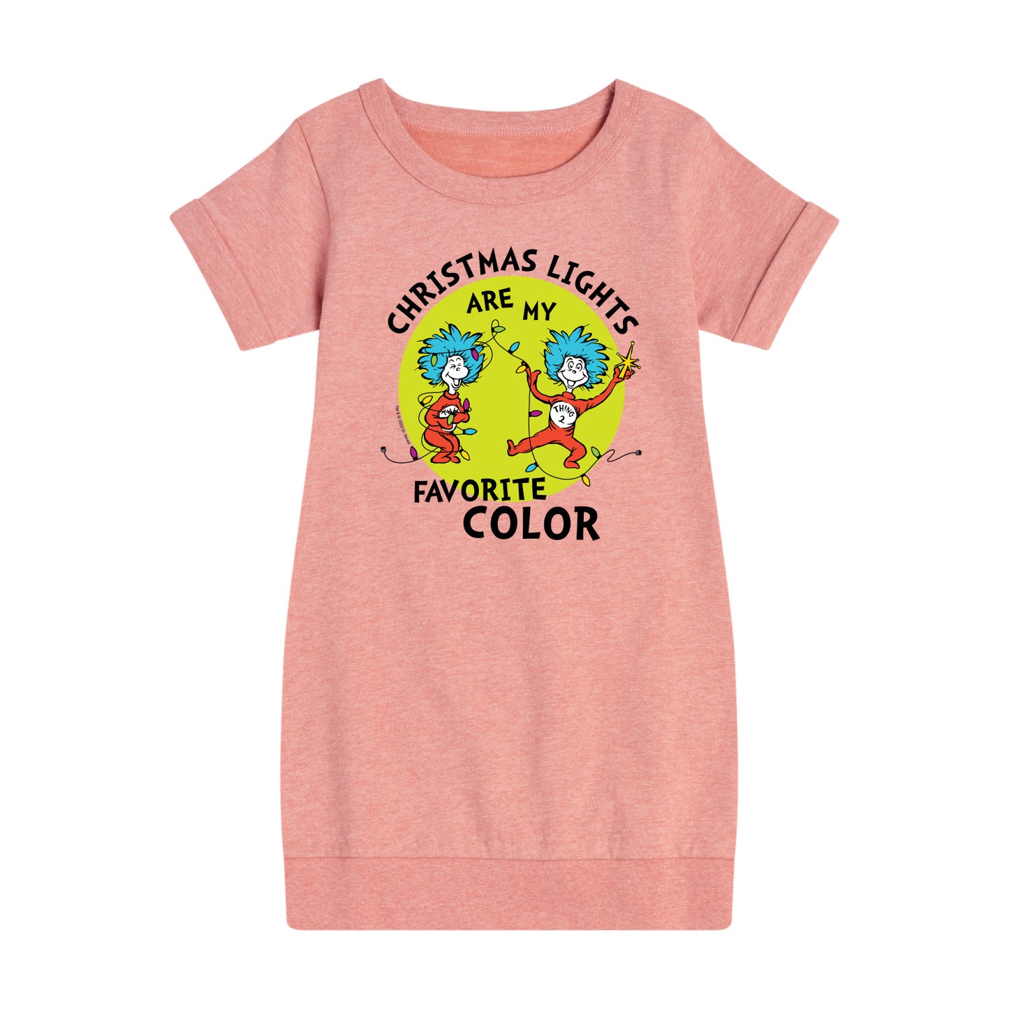 The Cat in the Hat - Christmas Lights Are My Favorite Color - Toddler And Youth Girls Fleece Dress