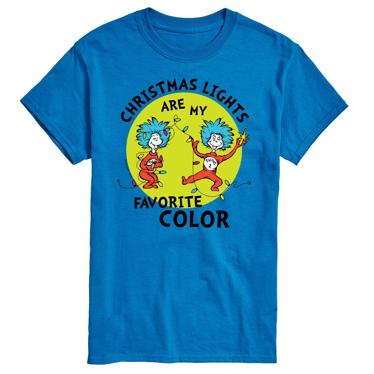 The Cat in the Hat - Christmas Lights Are My Favorite Color - Men's Short Sleeve Graphic T-Shirt
