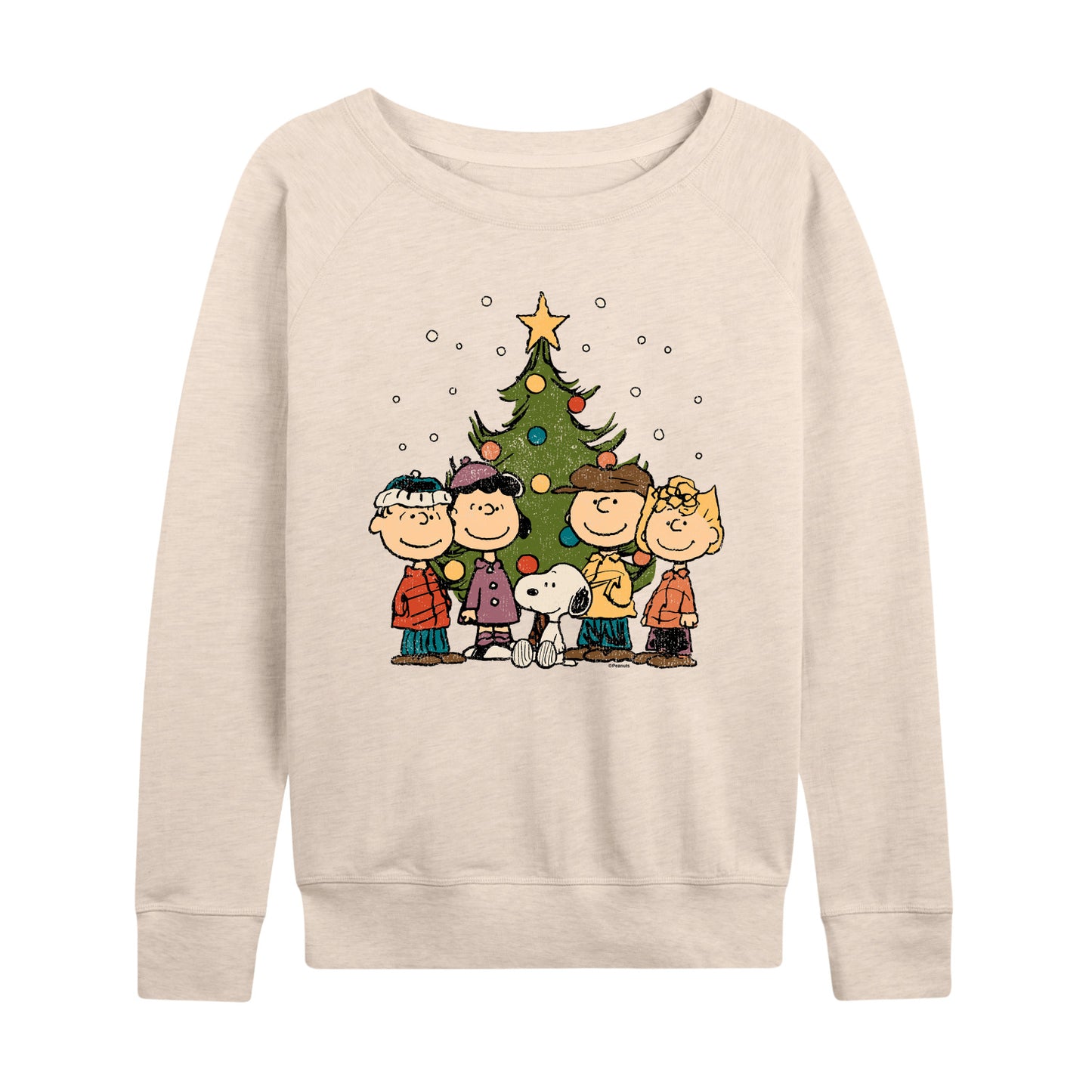 Peanuts - Peanuts Christmas Group - Women's French Terry Long Sleeve Pullover