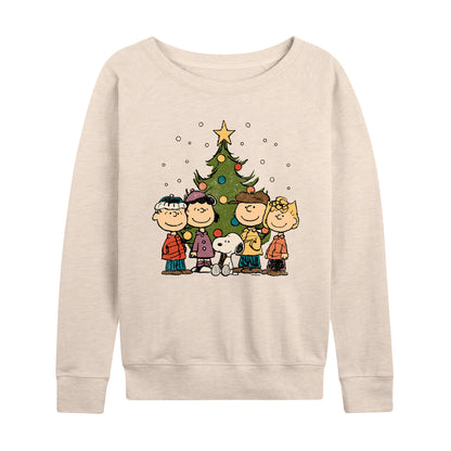 Peanuts - Peanuts Christmas Group - Women's French Terry Long Sleeve Pullover