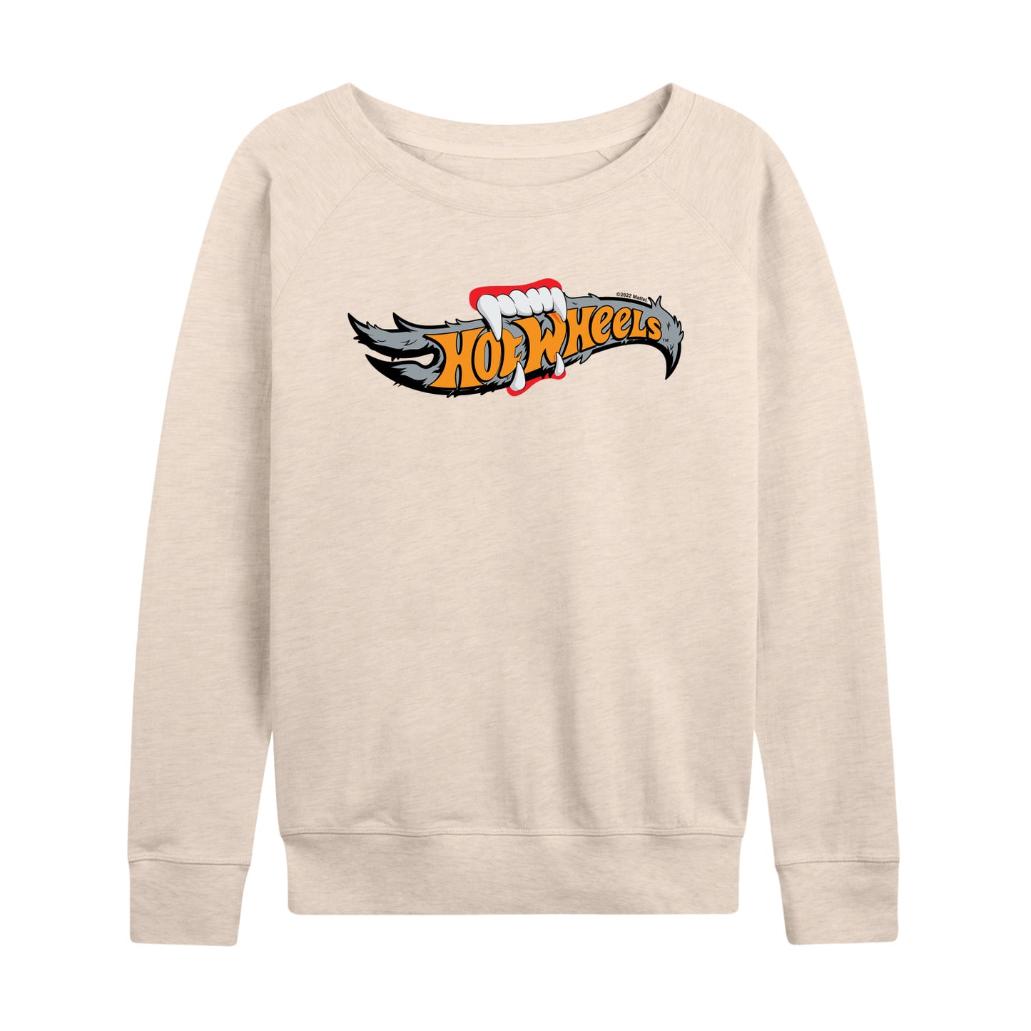 Hot Wheels - Halloween - Logo Bitten With Fangs - Women's Lightweight French Terry Long Sleeve Shirt