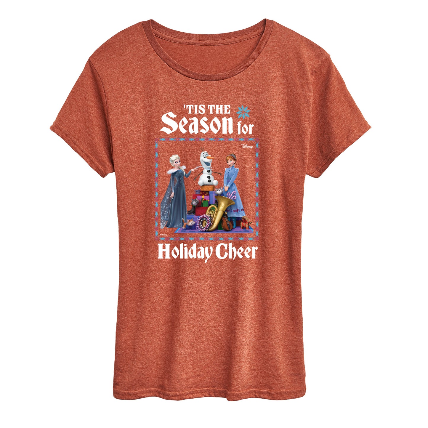 Frozen 2 - Tis The Season For Holiday Cheer - Women's Short Sleeve Graphic T-Shirt