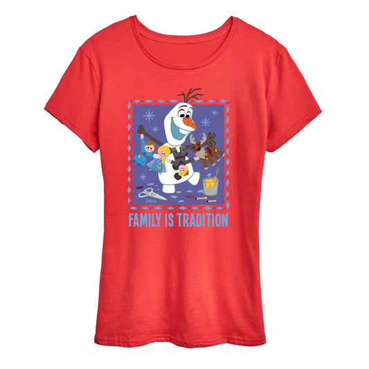 Frozen 2 - Olaf Family Is Tradition - Women's Short Sleeve Graphic T-Shirt
